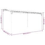 Auvent anthracite 4x3 m 180 g/m² tissu et acier – Image 7