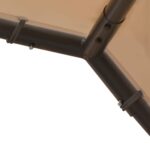 Tente à auvent beige 3x3 m acier et tissu – Image 3