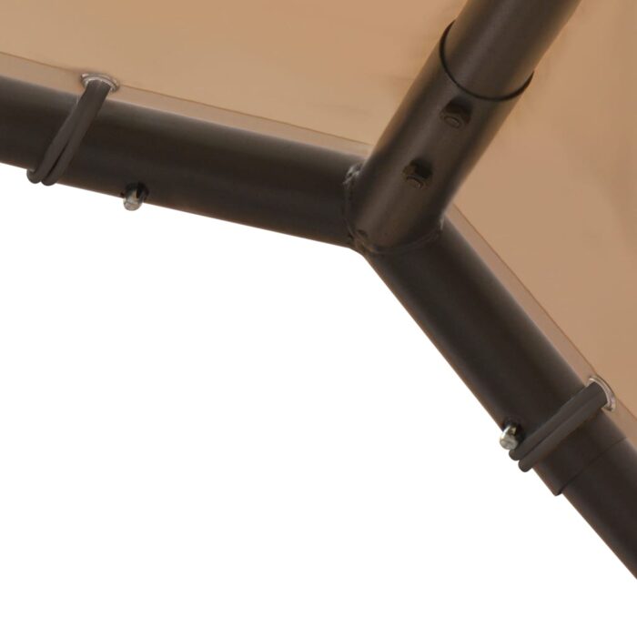 Tente à auvent beige 3x3 m acier et tissu – Image 3