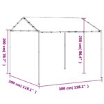 Tente à auvent beige 3x3 m acier et tissu – Image 7