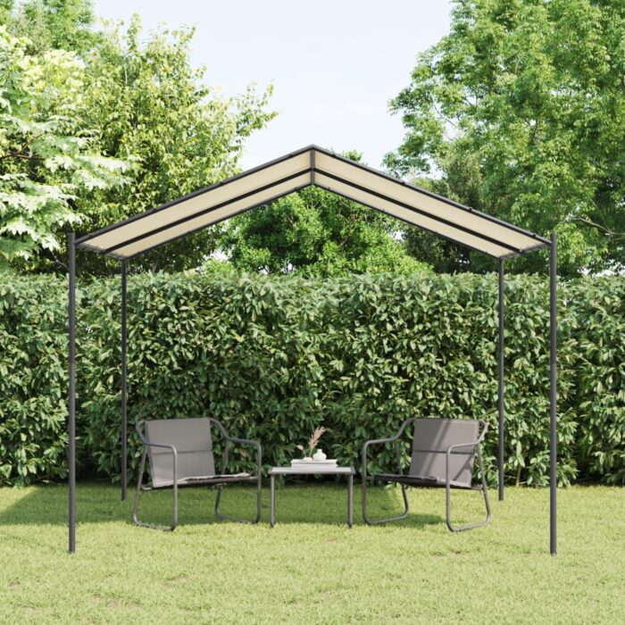 Tente à auvent beige 3x3 m acier et tissu – Image 1