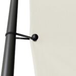 Belvédère blanc 3x3 m 180 g/m² tissu et acier – Image 3