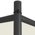 Belvédère blanc 3x3 m 180 g/m² tissu et acier – Image 4