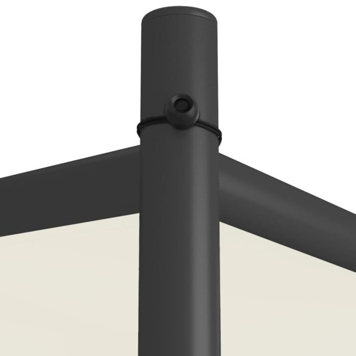 Belvédère blanc 3x3 m 180 g/m² tissu et acier – Image 4