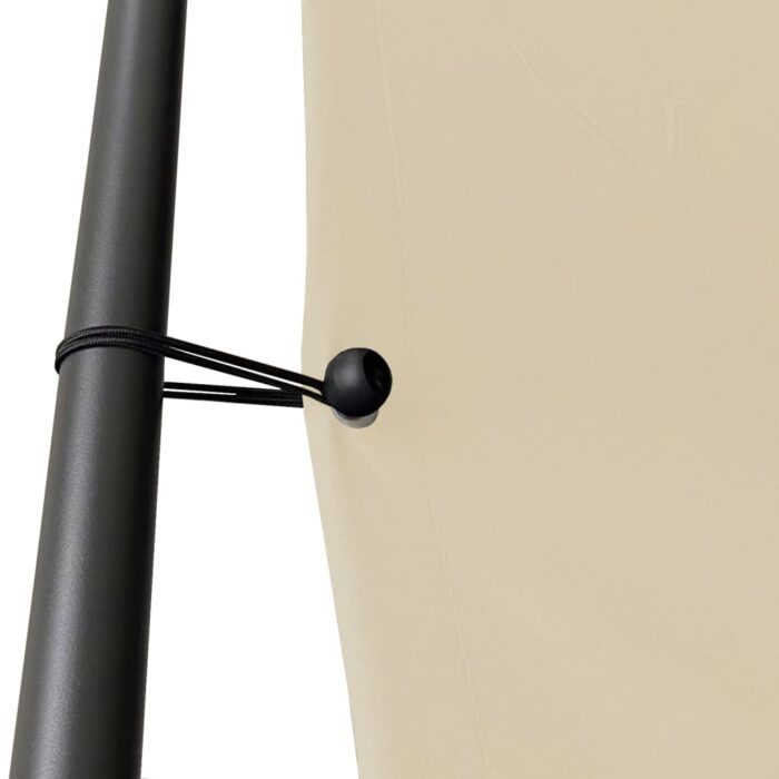 Belvédère beige 3x3 m 180 g/m² tissu et acier – Image 3