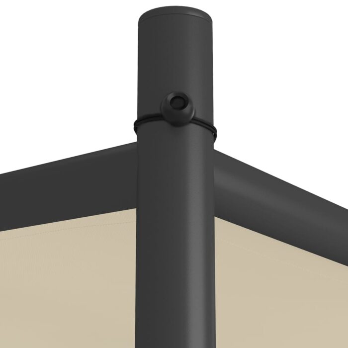 Belvédère beige 3x3 m 180 g/m² tissu et acier – Image 4