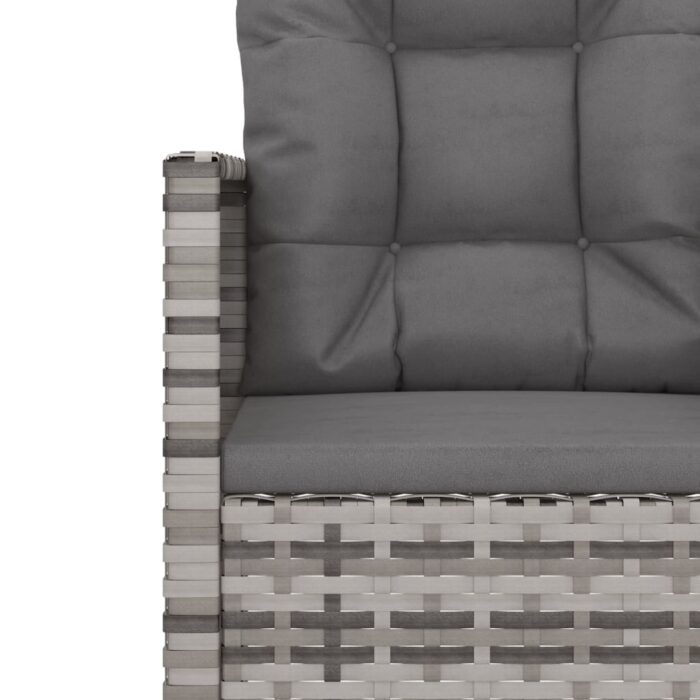 VXL8720845730116_g_en_hd_5.jpg Banc de jardin avec coussins Gris 105 cm Résine tressée – Image 5