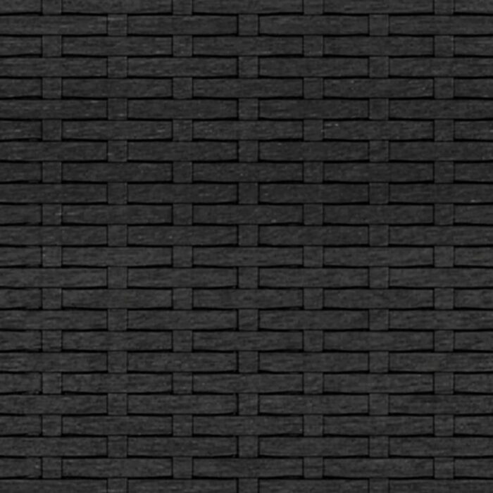 Canapé de jardin à 3 places avec coussins noir résine tressée – Image 5