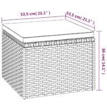 Canapé de jardin 3 places avec toit et repose-pieds Gris – Image 8