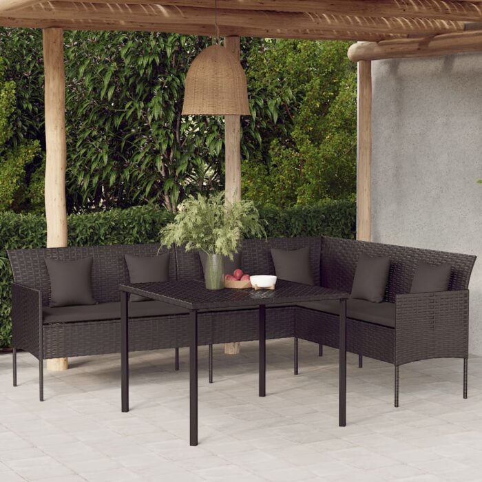 VXL8720845730284_m_en_hd_1.jpg Canapé de jardin en forme de L et coussins noir résine tressée – Image 1