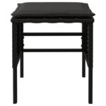 Repose-pieds de jardin et coussins lot de 4 Noir Résine tressée – Image 3