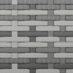 Repose-pieds de jardin et coussins lot de 4 Gris Résine tressée – Image 5