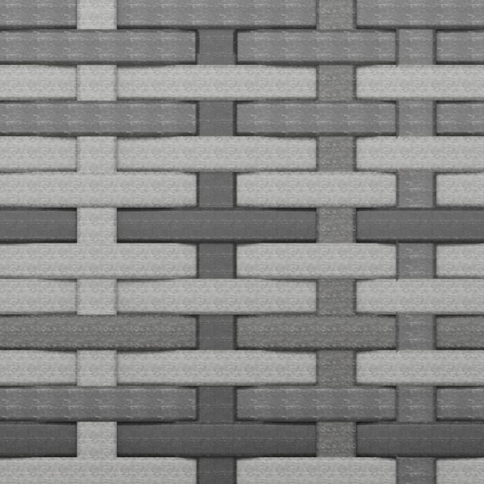 Repose-pieds de jardin et coussins lot de 4 Gris Résine tressée – Image 5