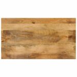 Table basse 2 niveaux 100x55x38cm bois manguier massif et acier – Image 3