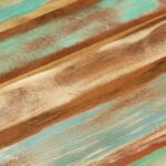 Table basse en forme de bol blanc bois de récupération massif – Image 3