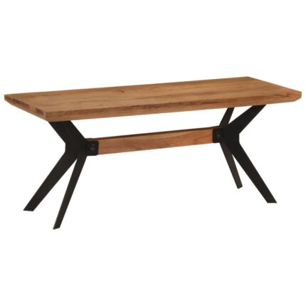 Banc de salle à manger 110x40x46 cm bois massif acacia et acier