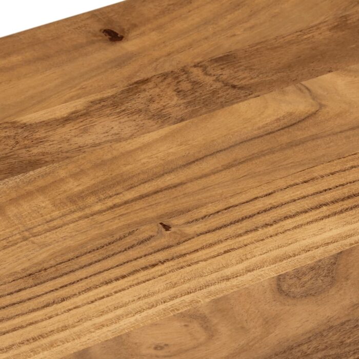 Banc de salle à manger 110x40x46 cm bois massif acacia et acier – Image 5