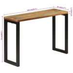 Table console 110x35x75 cm bois massif de récupération – Image 7