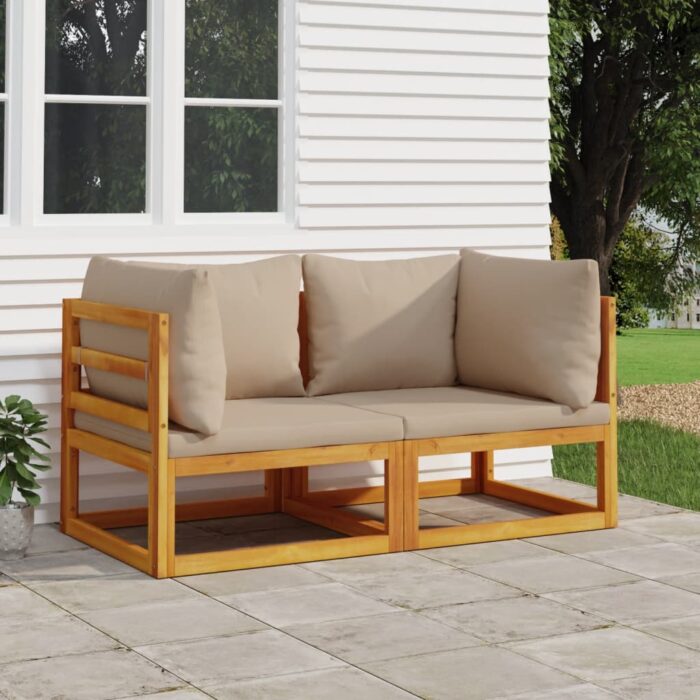VXL8720845731458_m_en_hd_1.jpg Canapés d'angle sectionnels 2 pcs coussins taupe Bois acacia – Image 1