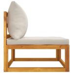 Salon de jardin avec coussins 2 pcs bois massif acacia – Image 3