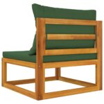 Salon de jardin 3 pcs avec coussins bois massif d'acacia – Image 12