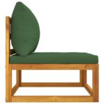 Salon de jardin avec coussins 2 pcs bois massif acacia – Image 3