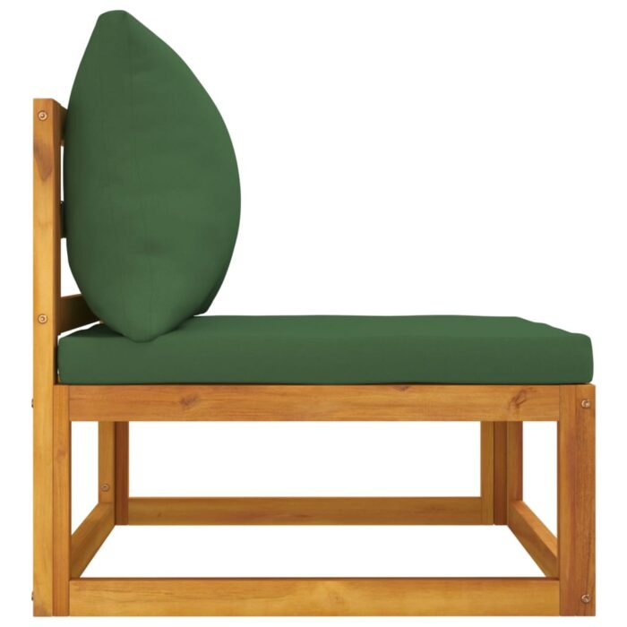 Salon de jardin avec coussins 2 pcs bois massif acacia – Image 3