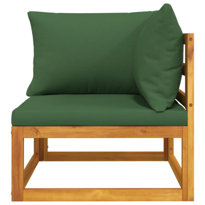 Salon de jardin avec coussins 2 pcs bois massif acacia – Image 6
