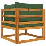 Salon de jardin avec coussins 2 pcs bois massif acacia – Image 8