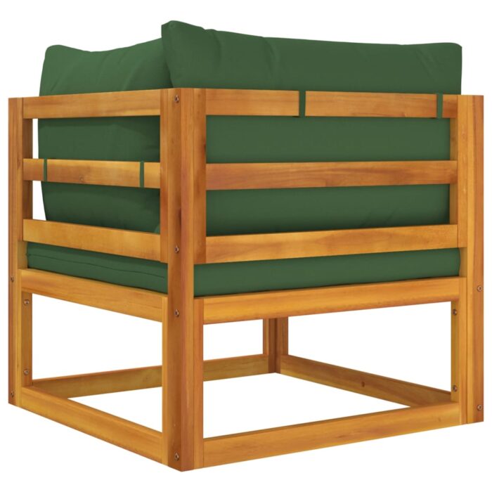 Salon de jardin avec coussins 2 pcs bois massif acacia – Image 8