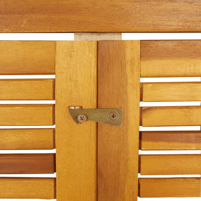 Cabanon à poubelle simple 70x89x117 cm bois massif d'acacia – Image 4