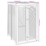 Cabanon à poubelle simple 70x89x117 cm bois massif d'acacia – Image 7