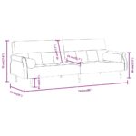 Canapé-lit avec coussins gris foncé velours – Image 10