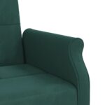Canapé-lit avec coussins vert foncé velours – Image 8