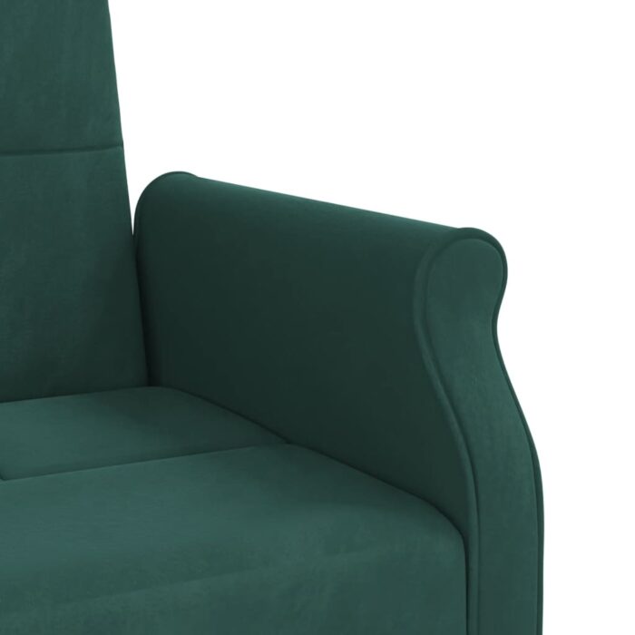 Canapé-lit avec coussins vert foncé velours – Image 8