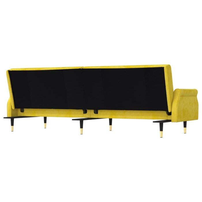 VXL8720845733605_g_en_hd_4.jpg Canapé-lit avec coussins jaune velours – Image 4