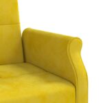 Canapé-lit avec coussins jaune velours – Image 8