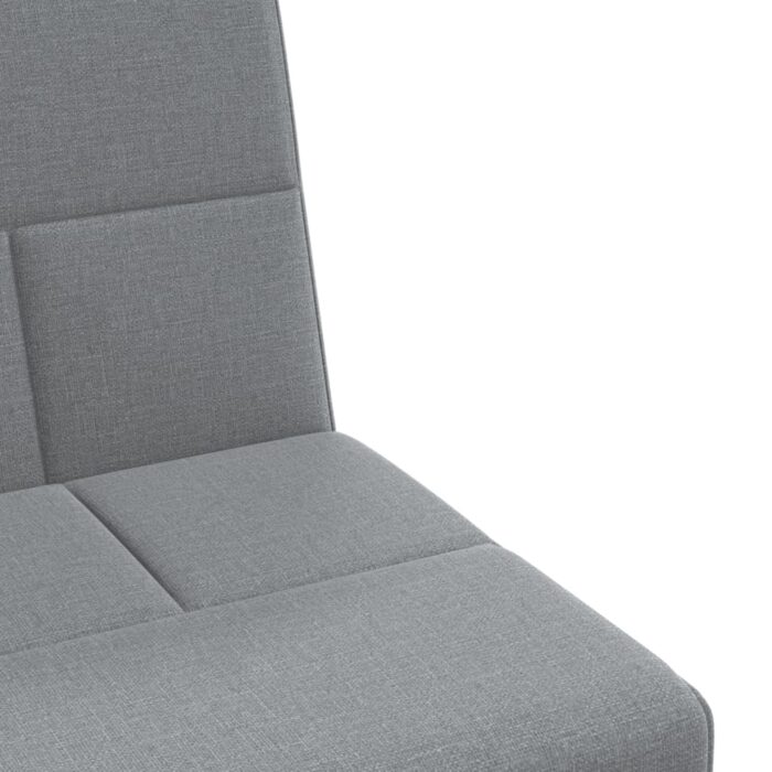 Canapé-lit avec porte-gobelets gris clair tissu – Image 8