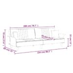 Canapé-lit avec accoudoirs gris foncé tissu – Image 10