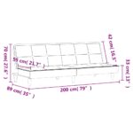 Canapé-lit gris foncé tissu – Image 10