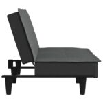 Canapé-lit gris foncé tissu – Image 3