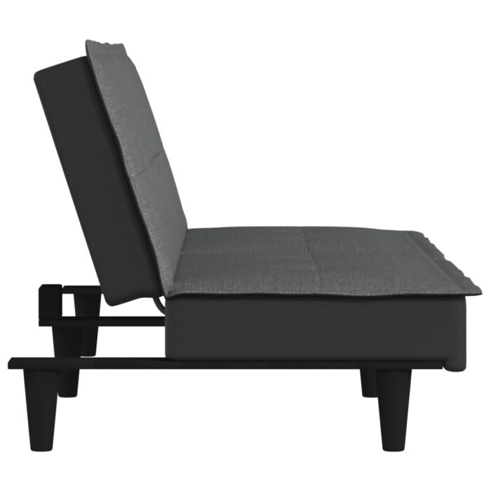 Canapé-lit gris foncé tissu – Image 3