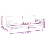 Canapé-lit avec accoudoirs taupe tissu – Image 10