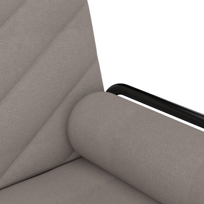 Canapé-lit avec accoudoirs taupe tissu – Image 8