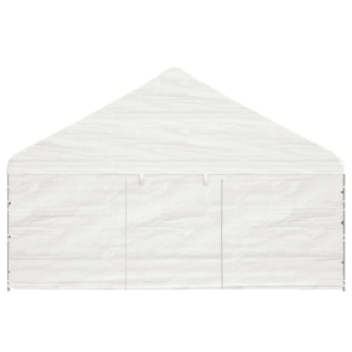Belvédère avec toit blanc 5,88x2,23x3,75 m polyéthylène – Image 2