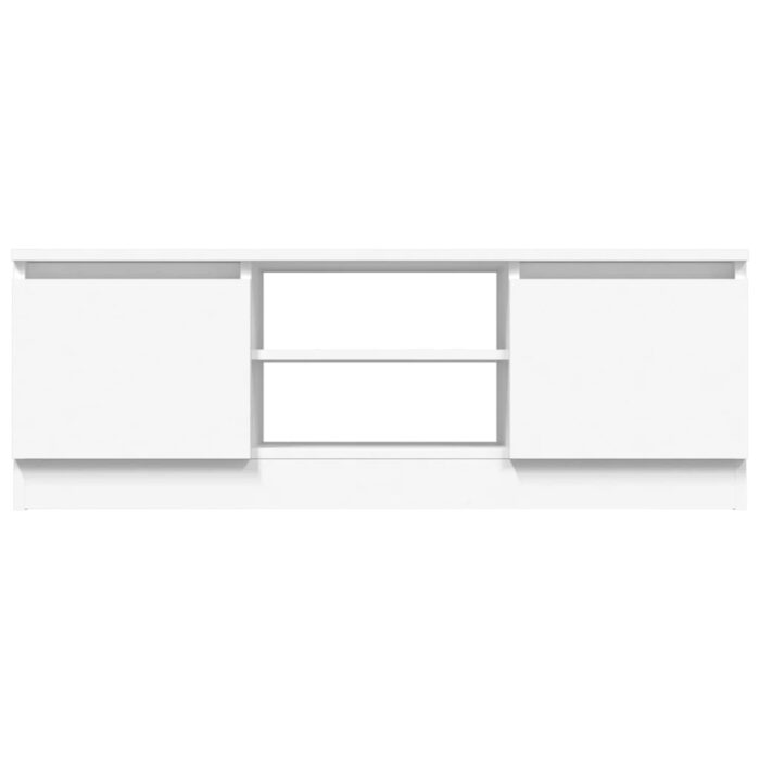 Meuble TV avec porte Blanc 102x30x36 cm – Image 3