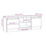 Meuble TV avec porte Blanc 102x30x36 cm – Image 7