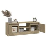 Meuble TV avec porte Chêne sonoma 102x30x36 cm – Image 2