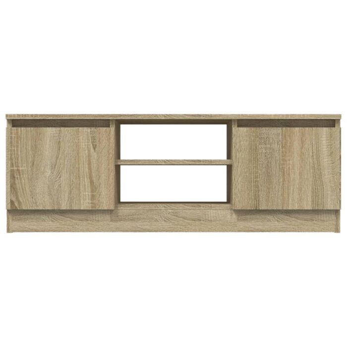 Meuble TV avec porte Chêne sonoma 102x30x36 cm – Image 3