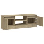 Meuble TV avec porte Chêne sonoma 102x30x36 cm – Image 4